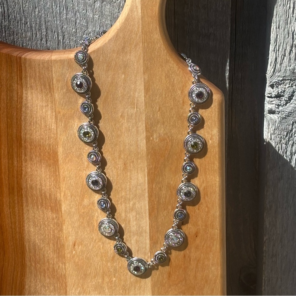 Lia Sophia Silver Beaded Necklace Classic Minimalist Design